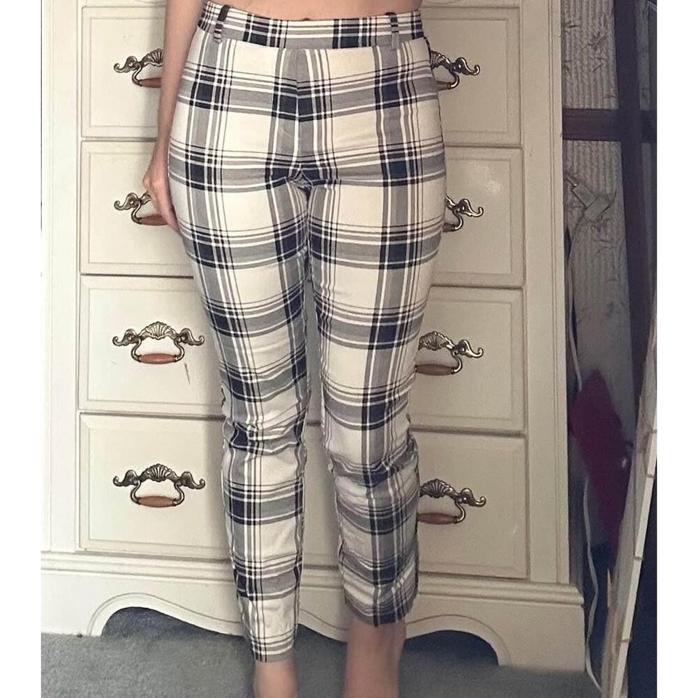 Women's H&M plaid slacks, buisness casual size 4